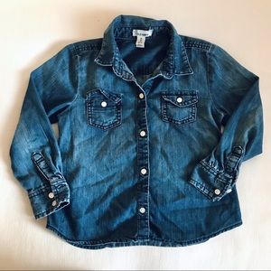 Girl’s Long Sleeve Denim Shirt.